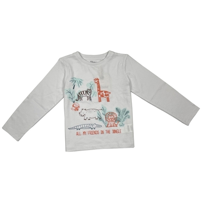 160g Black Long Sleeve O-neck 100% Cotton Jersey Children Clothing Boy T Shirt Design