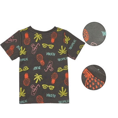 Customized Services 100% Cotton Jersey Boys Tshirts with Short Sleeve and Anti-shrink