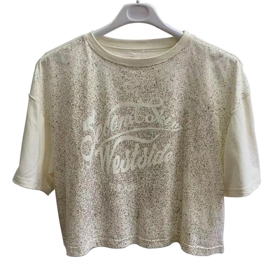 160 grams Fabric Weight O-Neck Short Sleeves Slim Crop Top Girls T-shirt For Kids Summer