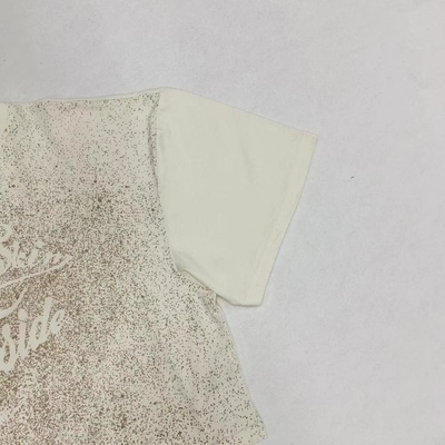160 grams Fabric Weight O-Neck Short Sleeves Slim Crop Top Girls T-shirt For Kids Summer